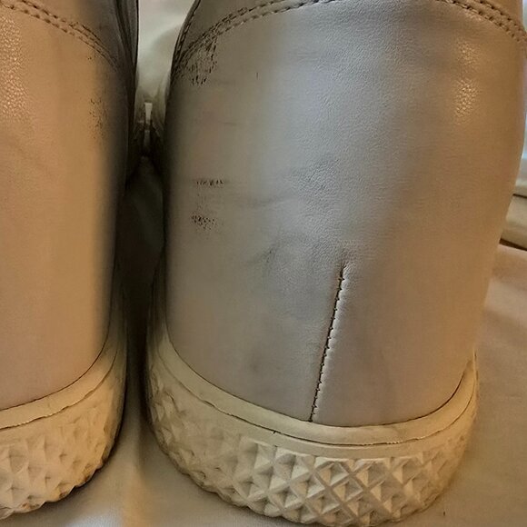 AEROSOLES Cream and White High-Top Wedge Platform Sneaker Boots Size 10.5 US - Picture 8 of 13